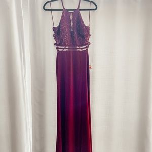 Beautiful Maroon formal gown, never worn!Size 2/4 Morgan & Co from Neiman Marcus